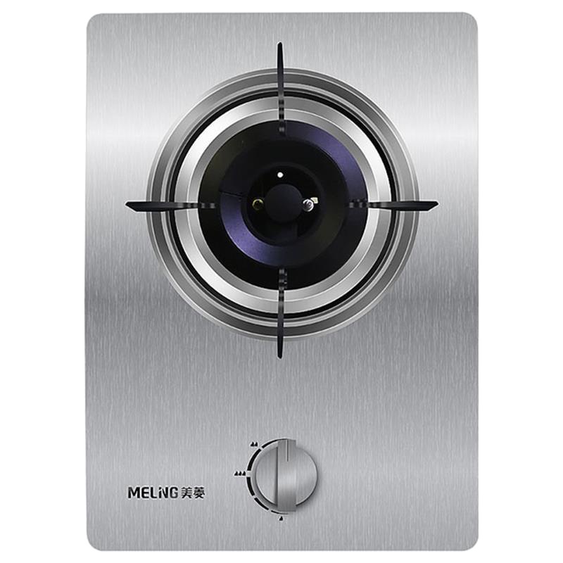 美菱(MeiLing)不锈钢面板燃气灶 单灶具 煤气灶台嵌两用 液化气 JZY-MZ-DC4005 浅灰色