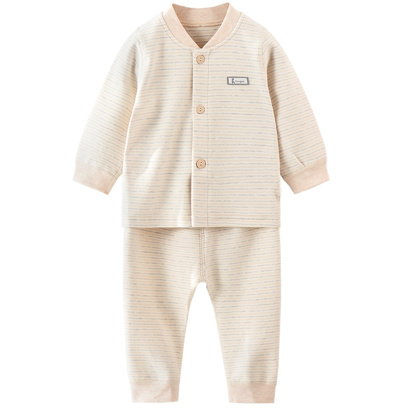 童泰19秋冬新款婴儿衣服立领内衣套装1-2岁男女宝宝上衣裤子套装