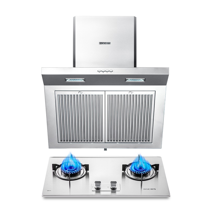 樱雪(INSE)烟灶套装燃气灶4.2KW猛火力侧吸式大吸力抽油烟机燃气灶套装H1105A+Q1810G液化气