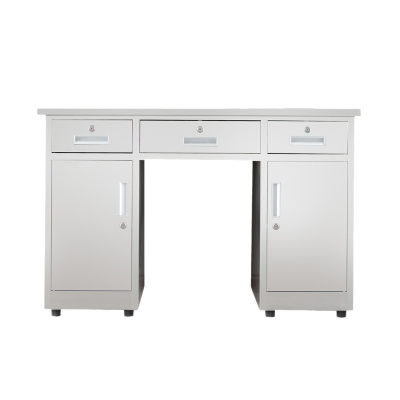 永格304不锈钢办公桌电脑桌工作台车间工作桌带抽屉医疗操作台实验室