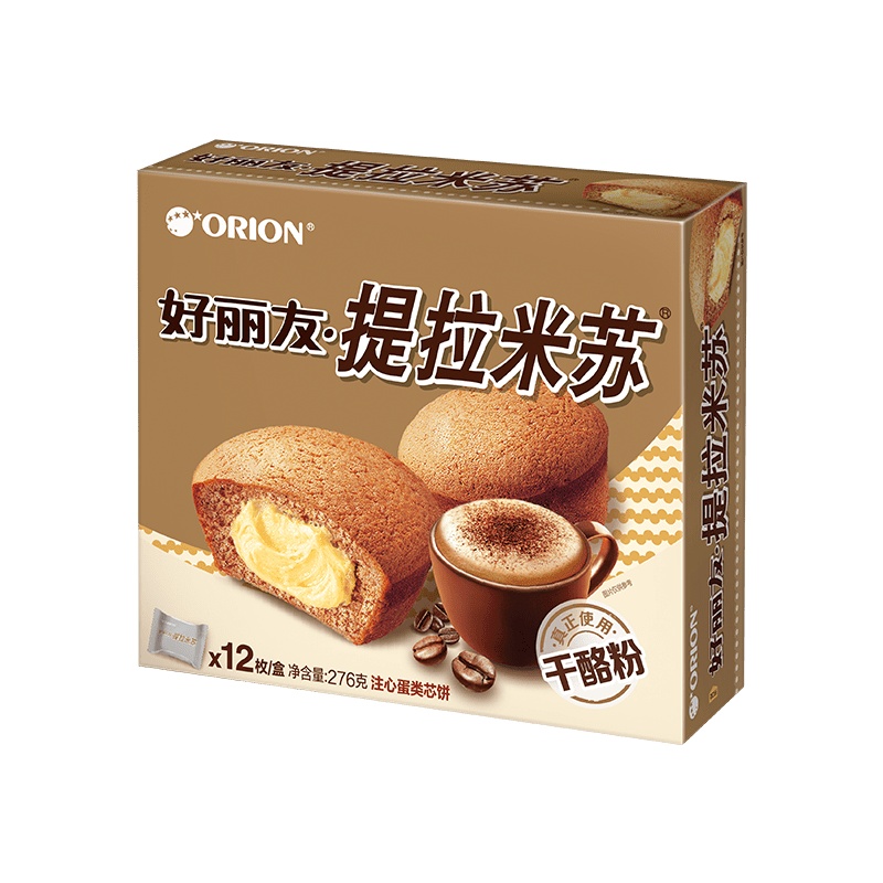 好丽友提拉米苏12枚276g*2盒休闲零食糕点点心食品早餐早点下午茶