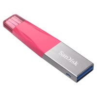 闪迪(Sandisk)64GB 欣享苹果手机U盘 iPhone/iPad内存扩容 手机电脑两用优盘 粉色
