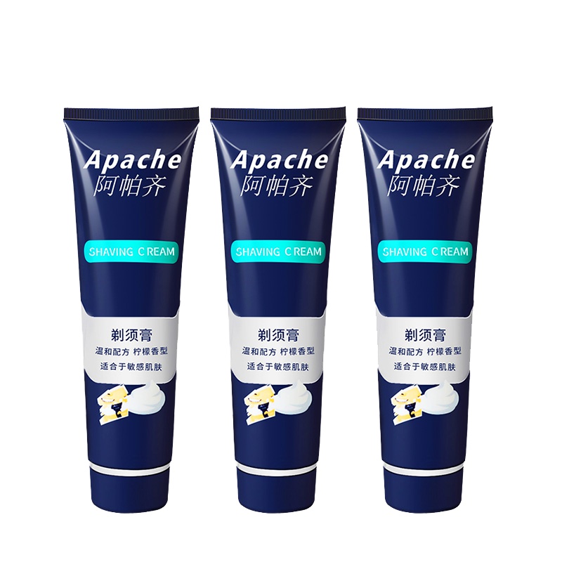 Apache阿帕齐男士柠檬香型剃须膏100g*3支动刮胡膏