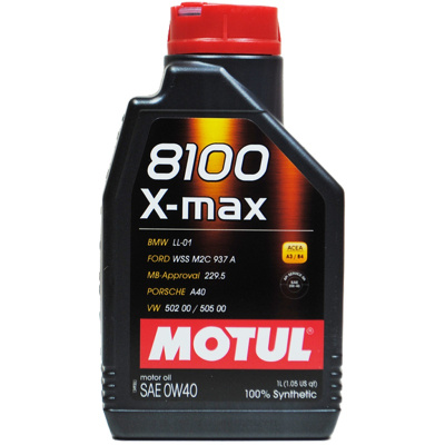 Motul摩特 欧洲进口 8100 X-MAX 0W-40 A3/B4 SN级 全合成机油润滑油 1L