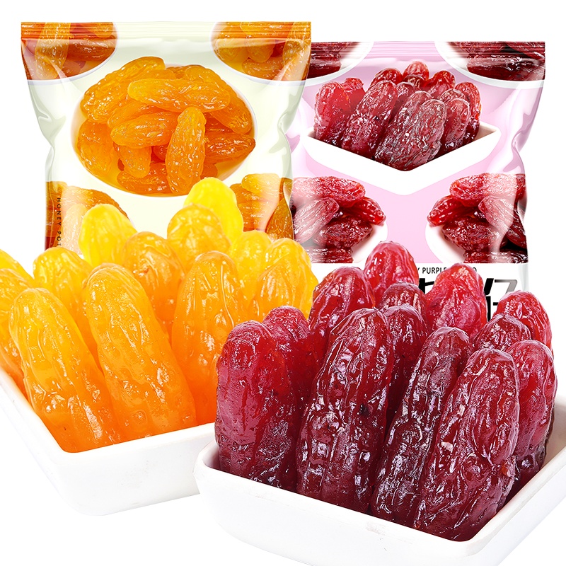 [满199减125元]欧贝拉紫薯仔500g袋装紫薯干网红零食番薯条干地瓜干软糯农家自制健康零食