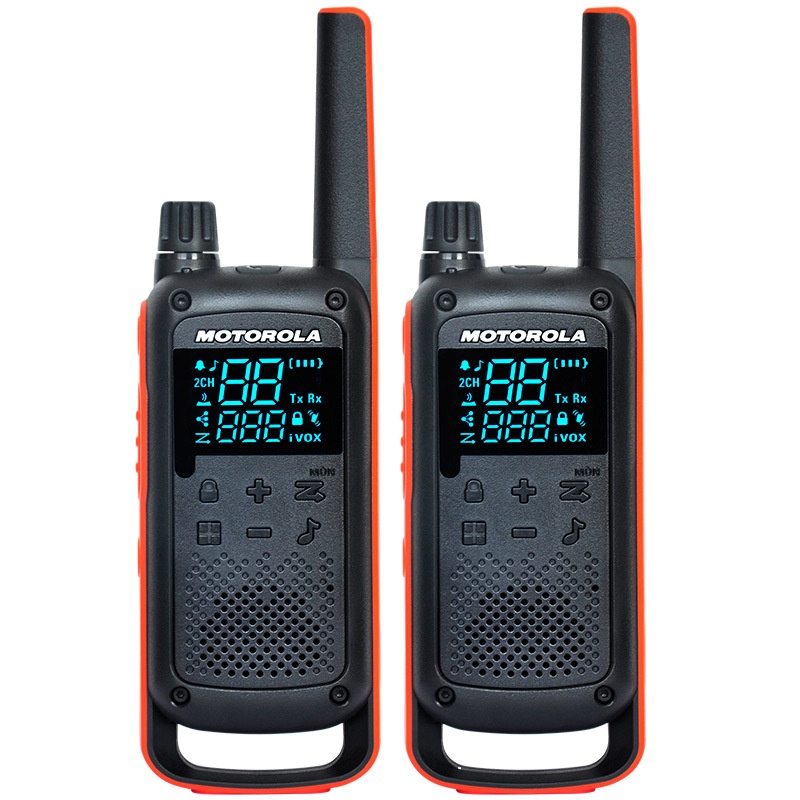 摩托罗拉(MOTOROLA)T82公众对讲机对讲机支持USB充电 黑色[两只装]
