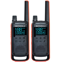 摩托罗拉(MOTOROLA)T82公众对讲机对讲机支持USB充电 黑色[两只装]