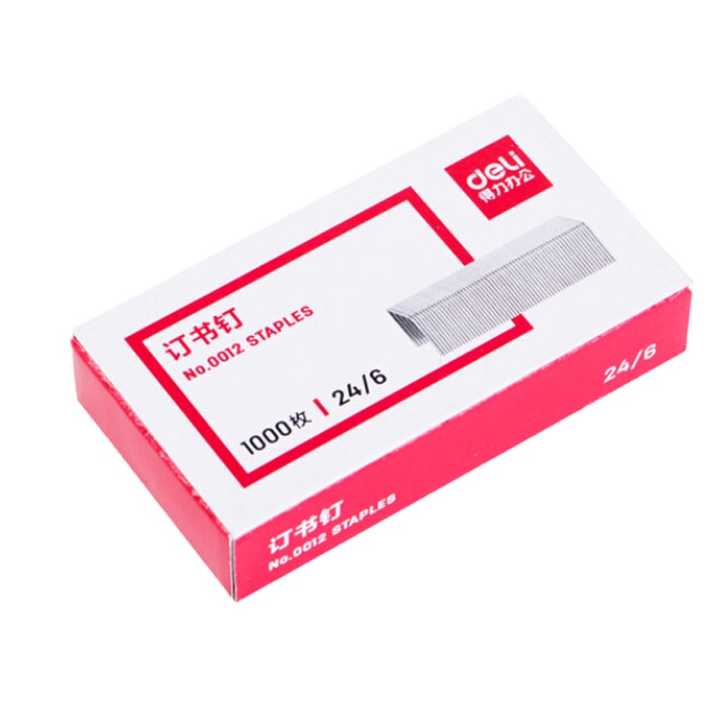 得力(deli) 高强度订书钉 12#订书针 1000枚/盒 办公用品 10盒装