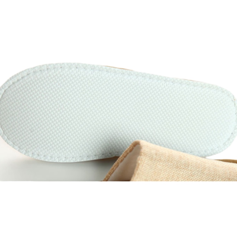 棉麻布防滑拖鞋黄色5双