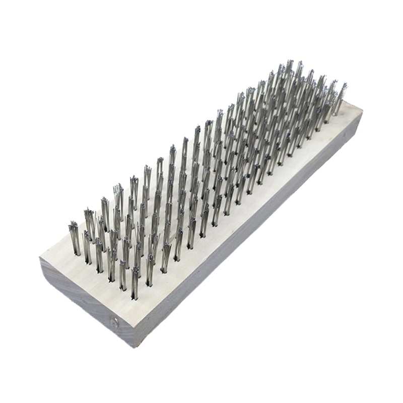 钢丝刷甲板刷 清洁除污刷刷头地板刷 除锈刷长柄钢丝金属表面清洁刷 30cm钢丝刷头 (不带把)