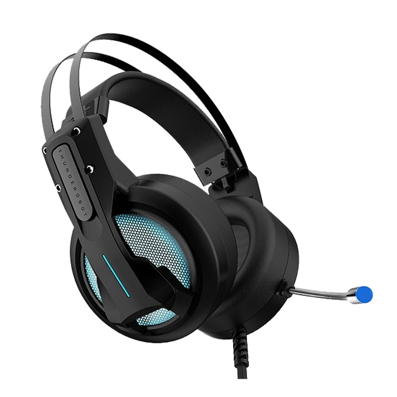 雷神H31电脑耳机头戴式电竞游戏专用7.1声道耳麦 绝地求生吃鸡听声辨位 台式笔记本带麦克风话筒 黑色