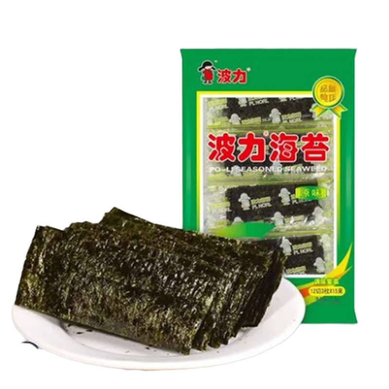 波力海苔原味11.2g 即食海苔高蛋白 大片寿司即食紫菜儿童零食