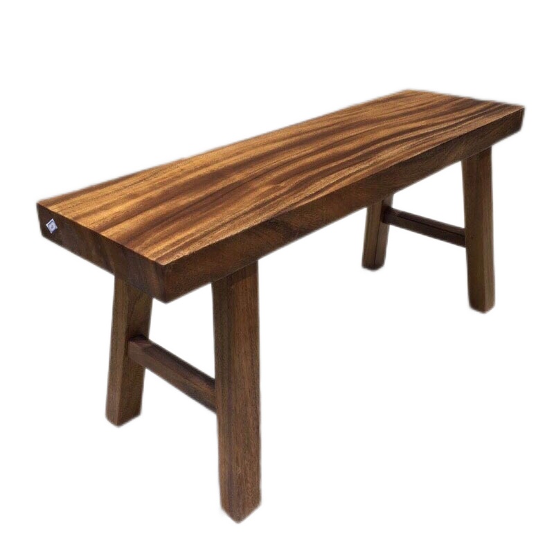 长条凳实木板凳奥坎胡桃木大板凳子家用小木凳书桌长凳子巴花椅子