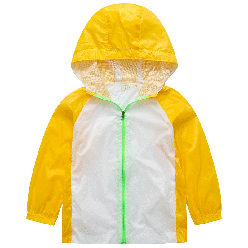 I.K童装 中小童连帽空调衫 藏青 黄色 绿色 橘色90cm-130cm