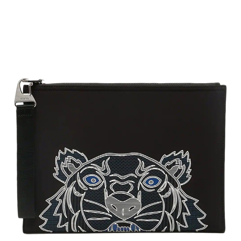 【直营】Kenzo 高田贤三 男士黑色虎头图案手拿包男士手拿包 FA55PM302F22-99