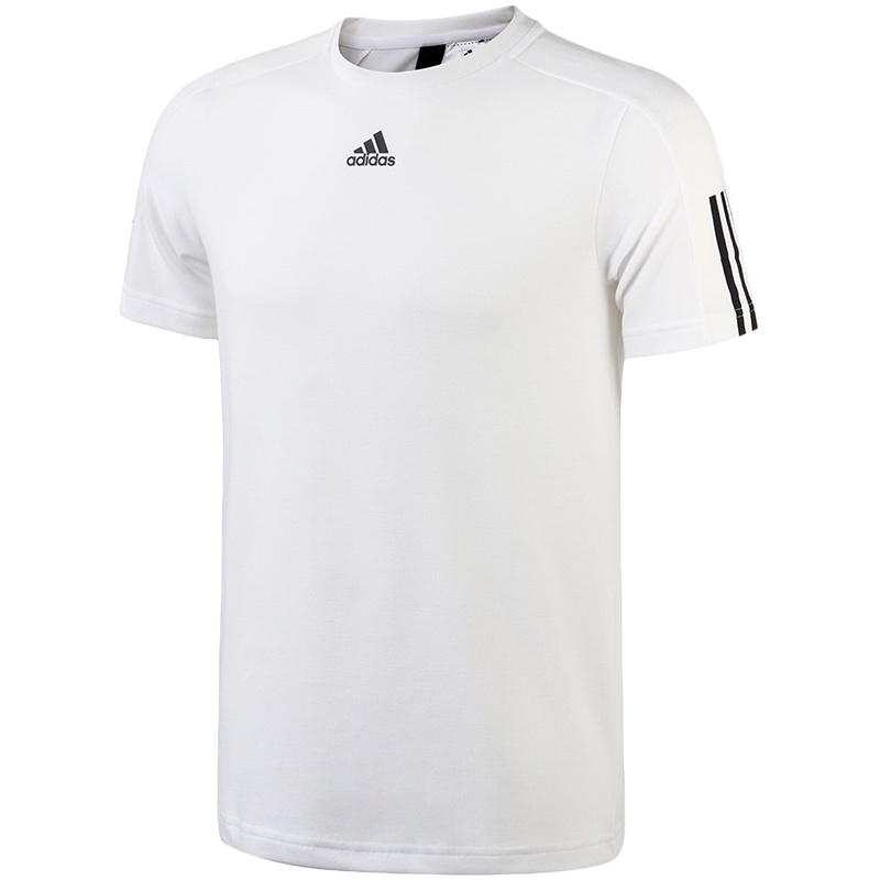 adidas阿迪达斯男子短袖T恤圆领休闲运动服CY9890 L CY9890白色