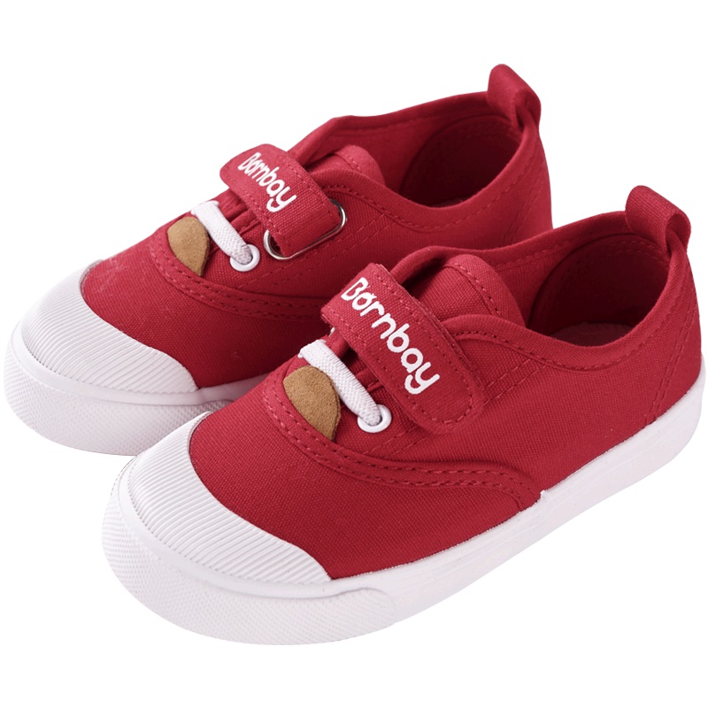 贝贝怡男女宝宝小白鞋春季新款休闲时尚帆布鞋防滑童鞋183X029