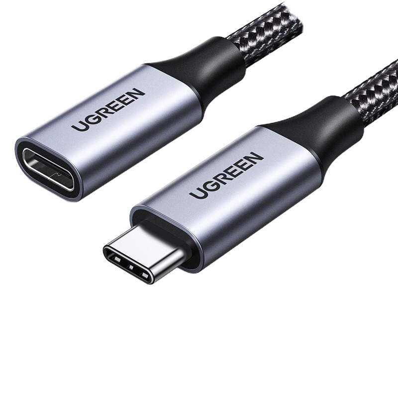 绿联(Ugreen)Type-C延长线公对母口usb3.1gen2数据线苹果电脑PD100W充电ns底座0.5米