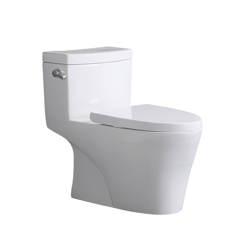 陶瓷家用虹吸式马桶侧按抽水座便器大冲力大管道连体坐便器