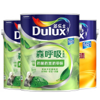 多乐士（Dulux）竹炭森呼吸无添加抗菌抗苯抗甲醛内墙乳胶漆 墙面漆油漆涂料A8118+A931 套装15L