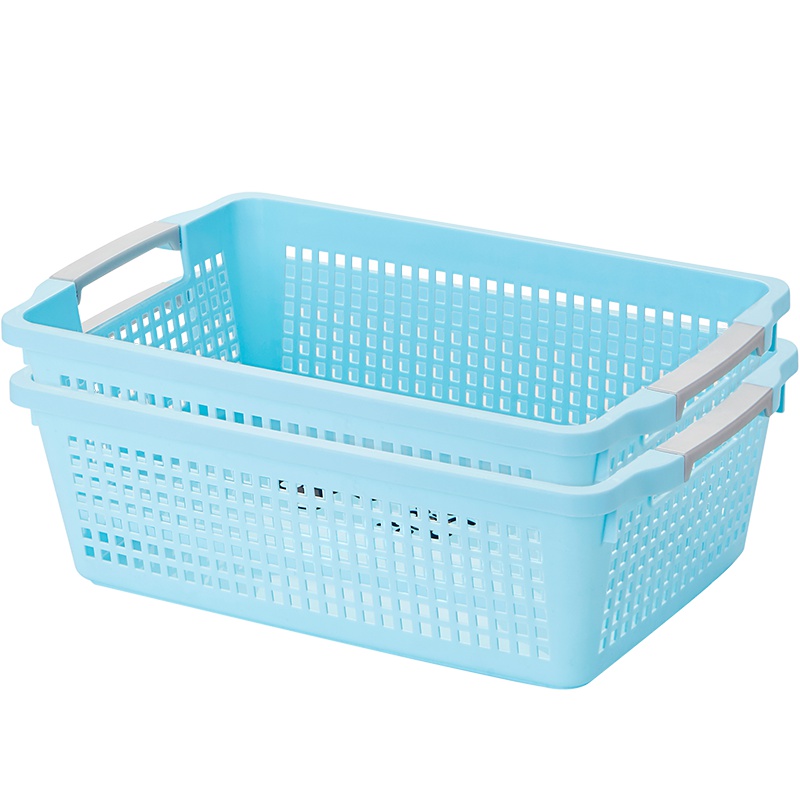 JEKO&JEKO 酷ma萌熊本熊办公桌面化妆品收纳筐塑料浴室盒子零食卡通置物篮2只装SWB-6124