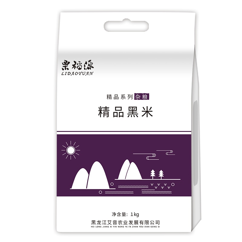 栗稻源 东北杂粮精品黑米1kg(五谷粗粮 无染色 黑香米 粥米伴侣 真空装)