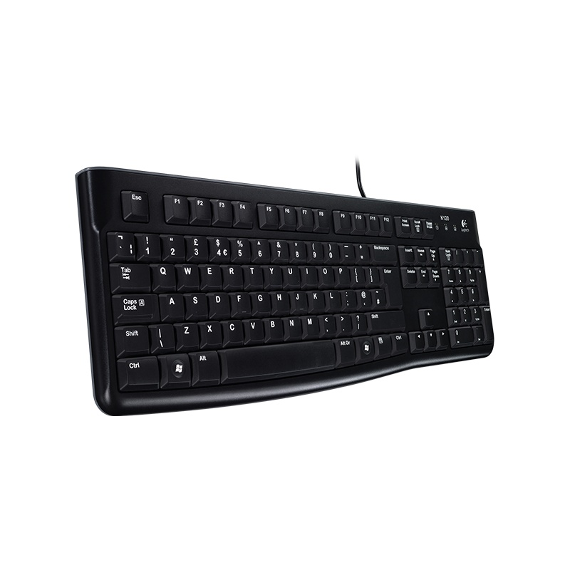 罗技(Logitech)K120 有线薄膜键盘笔记本台式机电脑 商务办公家用游戏 USB接口通用防水舒适耐用 黑色