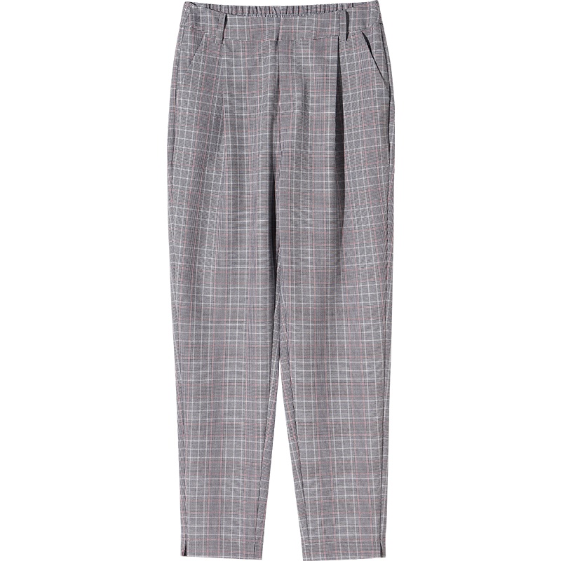 娅丽达女裤修身显瘦哈伦裤女2019春秋新款宽松弹力大码休闲老爹裤I3618