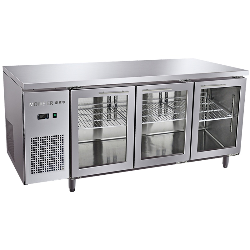 摩威尔CUR18-3SG冷藏雪柜工作台 卧式冷柜 商用厨房保鲜柜 不锈钢商用冷柜