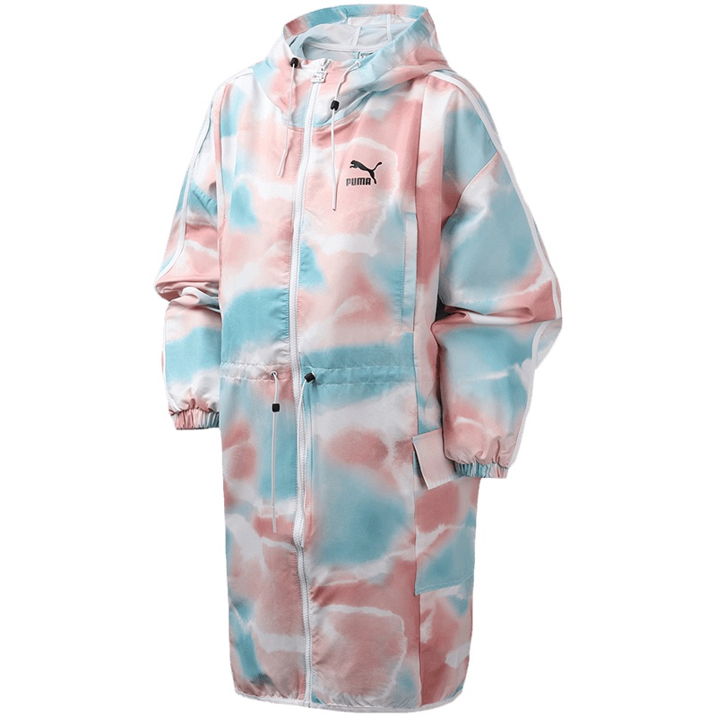 PUMA彪马女装运动服连帽休闲梭织外套夹克防风衣596844