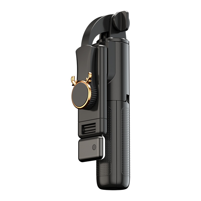 好意诗迷你自拍杆黑[旗舰版]口红般大小+自拍遥控◆防抖一体式支架