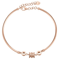 金一国囍18K玫瑰金圆梦小蛮腰B款女士K金手链 （定价）CED002