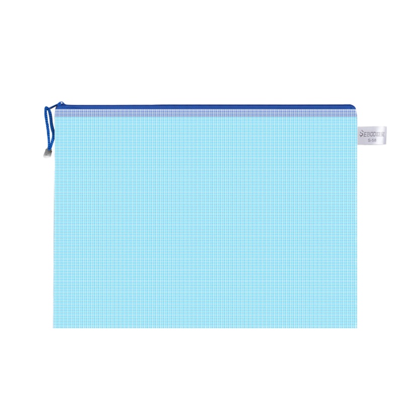 得力10只装 A4文件袋资料袋网格拉链袋 款式多样普通加厚 混色(10只) DMS