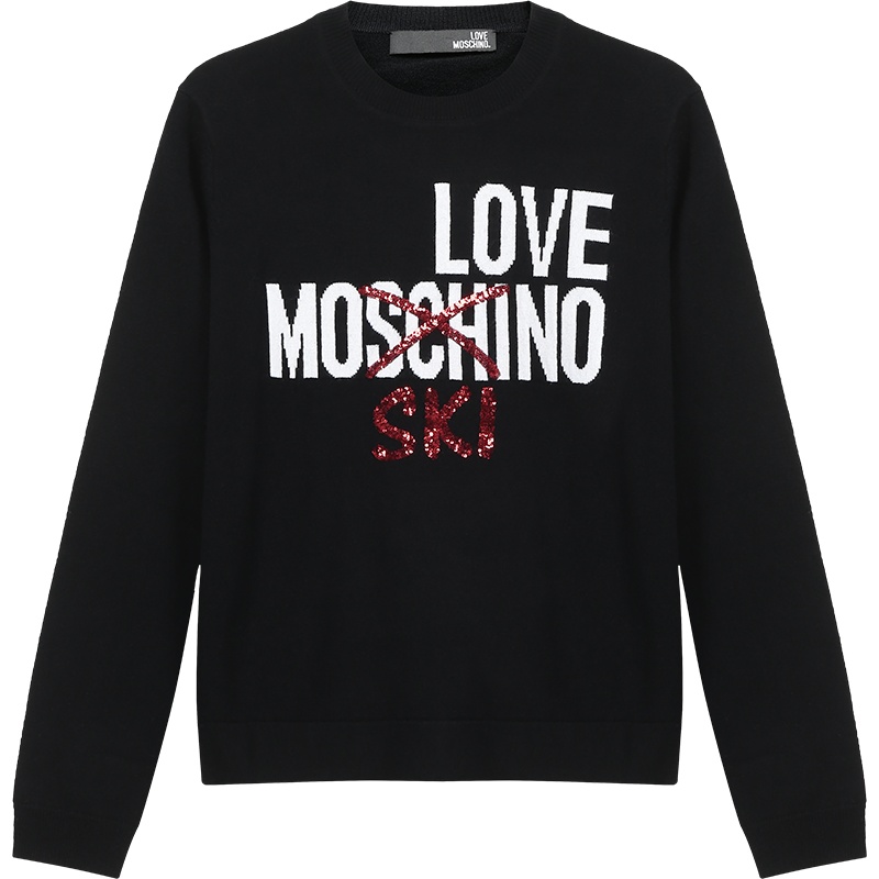 LOVE MOSCHINO 爱莫斯奇诺 女士 羊毛圆领长袖针织衫 WSG31 11 X1238