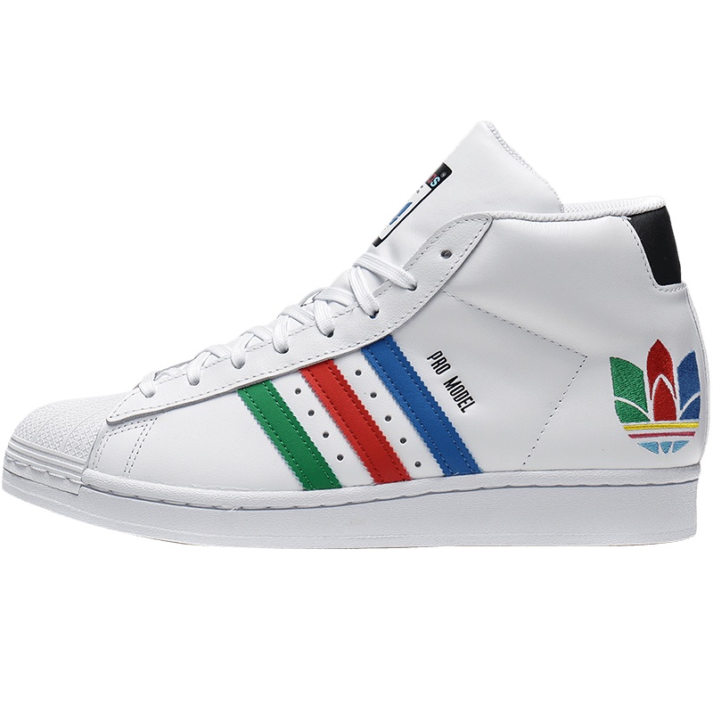 阿迪达斯三叶草男鞋板鞋贝壳头复古高帮运动休闲鞋FX0183