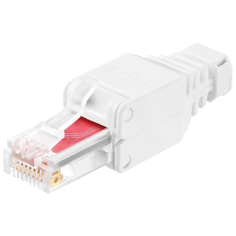 千天(QANTOP) 网线免压水晶头CAT6六类非屏蔽千兆RJ45家用8芯模块式水晶头连接网线高速传输