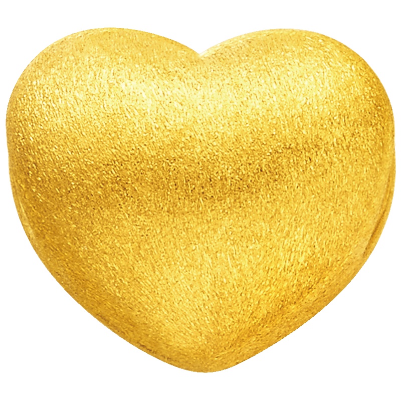 周大福爱心转运珠足金黄金坠R15989