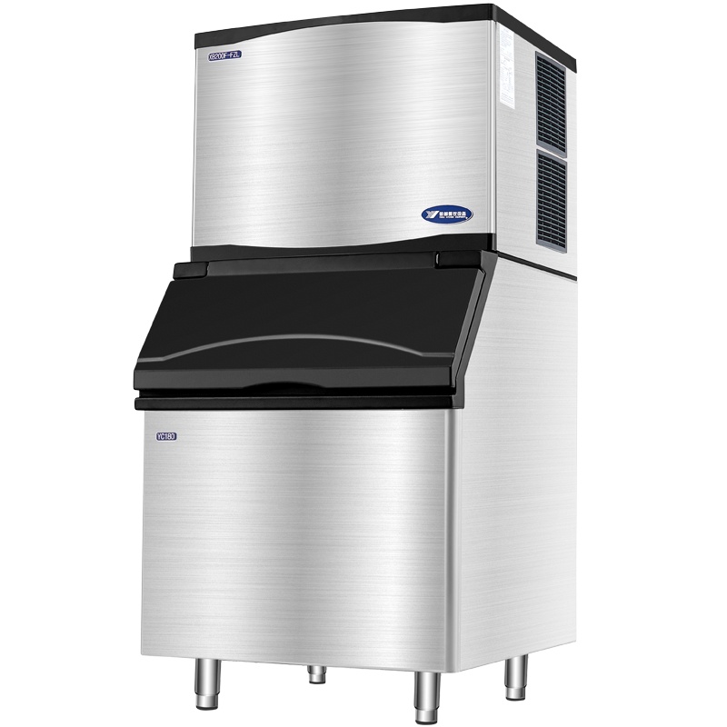 银都 商用制冰机奶茶店酒吧酒店方冰机大型全自动家用KTV冰块机 日产冰400KG(需定制)