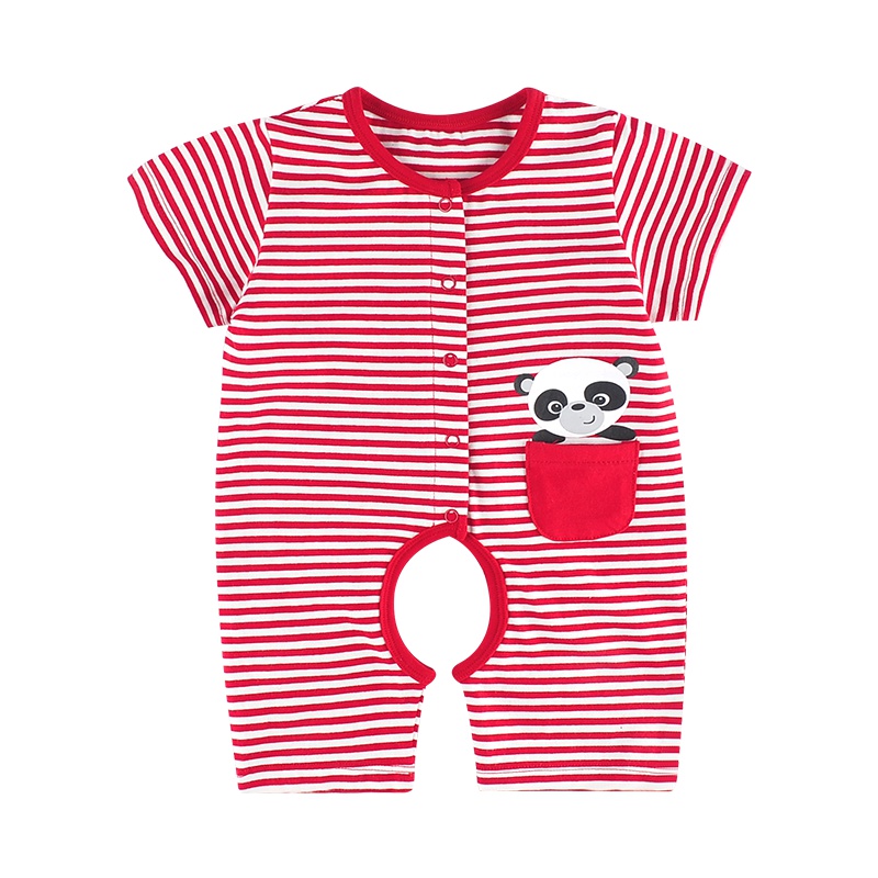 hello mika 米卡夏季男女宝宝短袖爬服婴儿连体衣