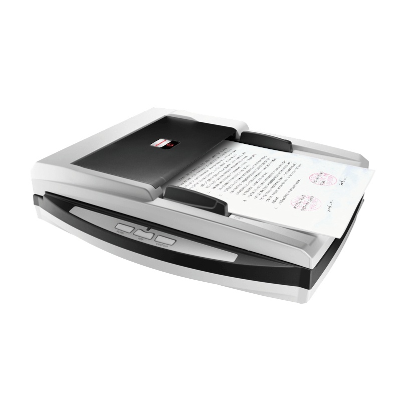 汉王(Hanvon)PL3580D 平板+直通道馈纸式扫描仪 A4双面彩色扫描 高清高速20ppm/40ipm