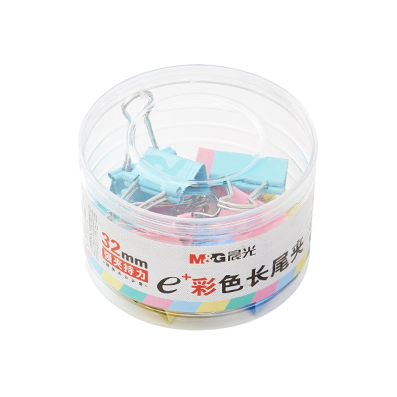 晨光ABS92740 32mm彩色长尾夹(单位:筒)票据夹燕尾夹铁夹文件夹资料夹发票夹书夹长尾夹