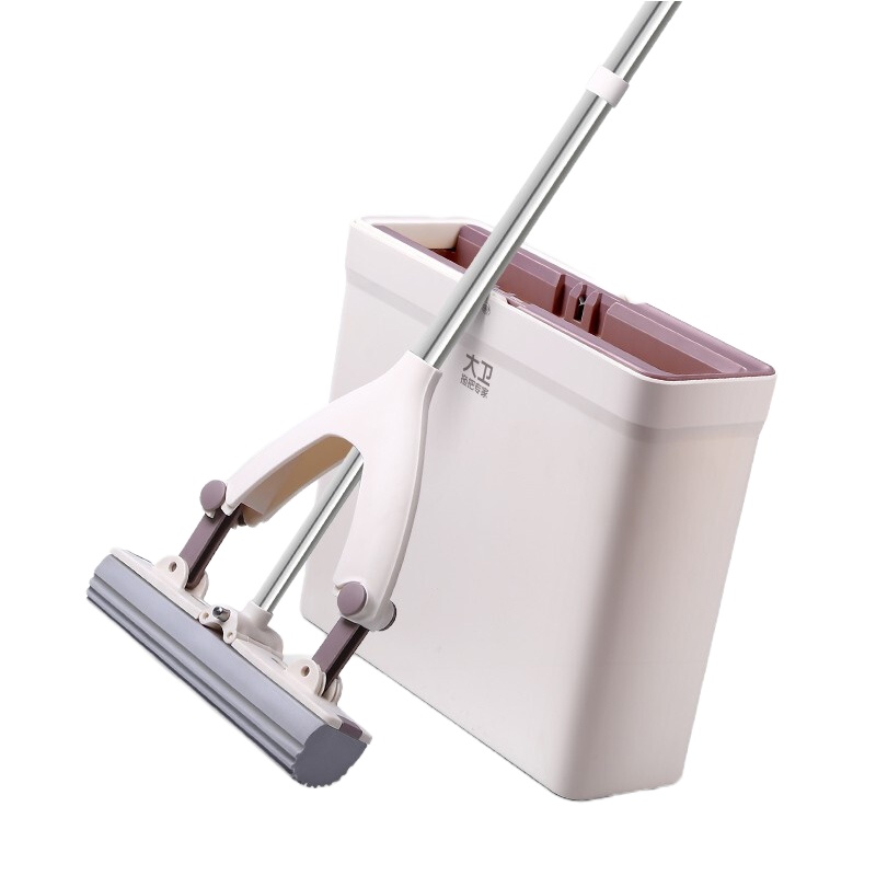 大卫 胶棉拖把桶套装M5 拓扑海绵吸水拖布免手洗