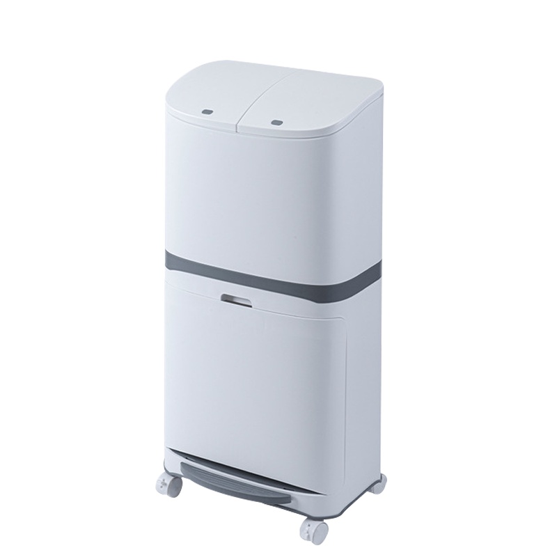 清科蓝 垃圾桶家用 干湿分离垃圾桶厨房客厅大容量双层脚踏按压式垃圾桶垃圾分类高档带盖垃圾桶