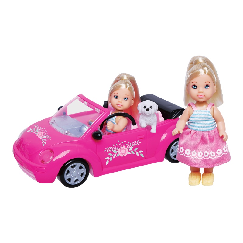 安丽莉美发娃娃小凯莉宠物玩具洋娃娃小号公主玩具萌宠狗狗(88004安琦琦公主车)