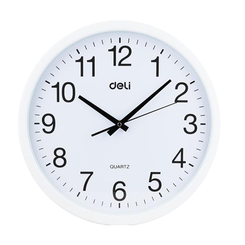 得力(deli)9006挂钟(白)(只)37CM(14.5寸) 吊挂