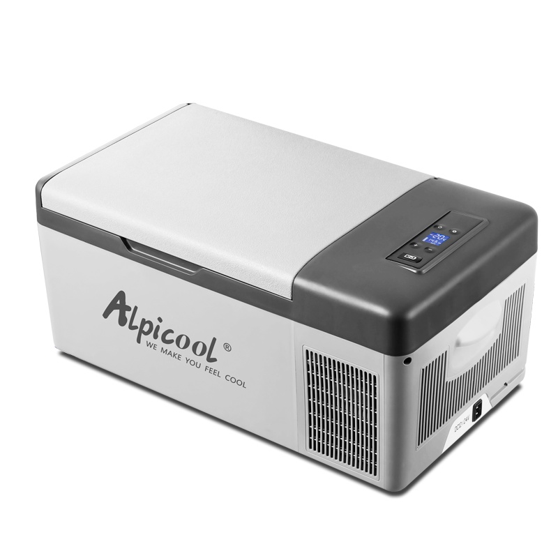 C15两用-数码冰虎15L压缩机车载冰箱制冷12v24v220V车家两用小容量特惠款冷冻冷藏旅行货车小车压缩机小型小冰箱