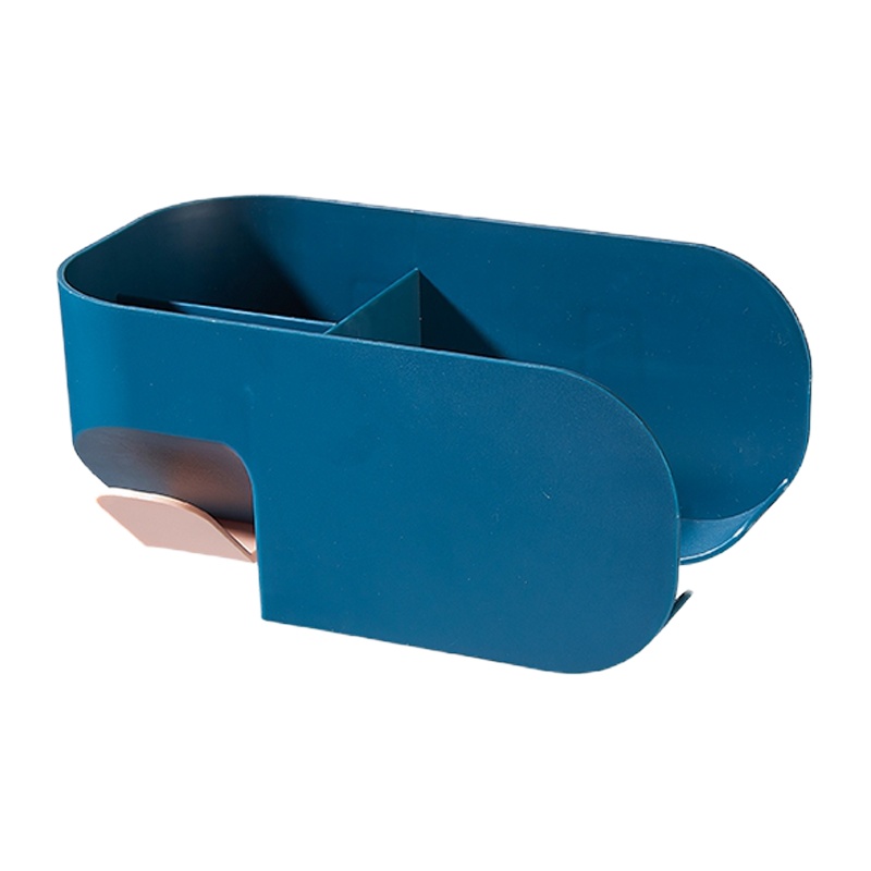 浴室卫生间吹风机架免打孔置物架挂架多功能风筒墙上戴森小米架子 藏青