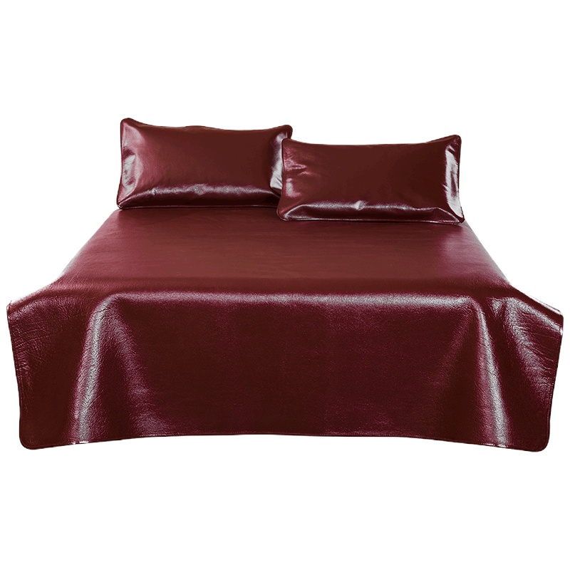 老席匠牛皮席头层水牛皮软1.5米床凉席三件套1.8m双人床席子