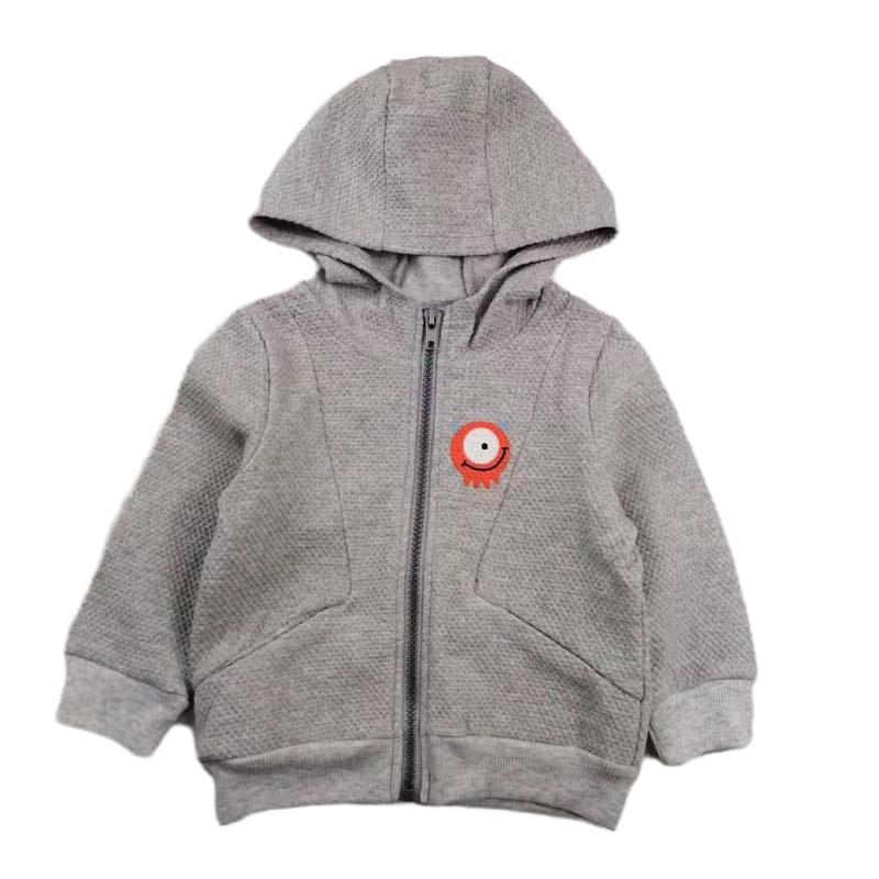 安笛贝乐儿童连帽外套春秋款上衣灰色80-120cm