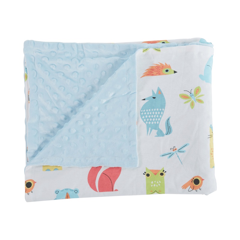 百爱宝宝儿童安抚豆豆毯 全棉针织布水晶绒超柔压泡给宝宝妈妈般爱抚的触觉